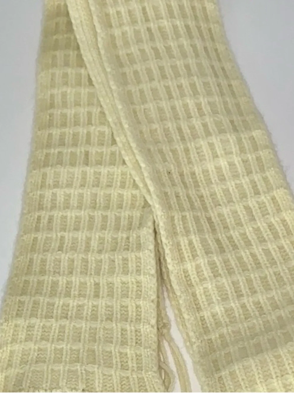Ann Taylor Y2K Vintage 100% Cashmere Scarf Cream Skinny 66